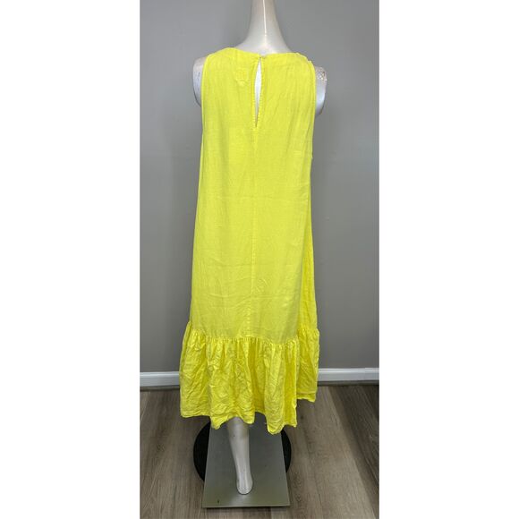 120% Lino Resort Linen Single-Tiered Swing Dress Size 46(US10) $375 - Picture 7 of 11